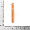 Electroplated Natural Quartz Pendants G-P315-B01-12P-3