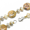 Natural Crazy Agate Beaded Necklaces NJEW-S393-26-2