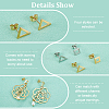 DICOSMETIC 40Pcs 4 Style 201 Stainless Steel Stud Earring Findings with Hole EJEW-DC0001-21-4