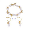 Bracelet & Dangle Earring Jewelry Sets SJEW-JS01096-1