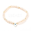 Natural Pearl Beads Stretch Bracelets BJEW-JB05539-3