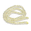 Electroplate Glass Beads Strands GLAA-Q105-04W-2