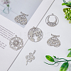 20Pcs 5 Styles 201 Stainless Steel Pendants STAS-DC0013-89-4