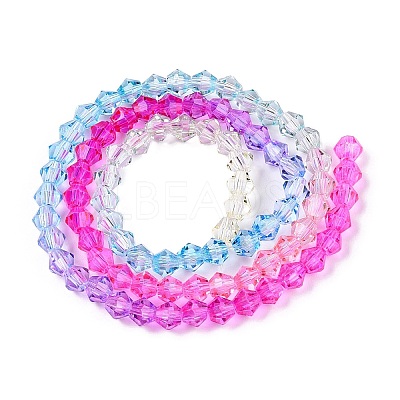 Gradient Color Baking Paint Glass Bead Strands X1-DGLA-A039-T4mm-A08-1