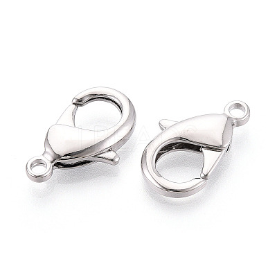 Brass Lobster Claw Clasps KK-YW0004-01E-P-1