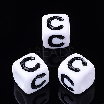 Letter Acrylic Beads PL37C9129-C-1