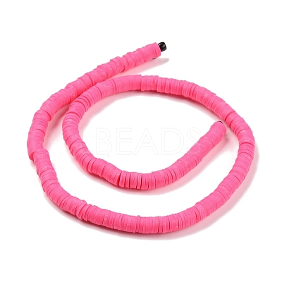 Handmade Polymer Clay Beads Strands CLAY-R089-6mm-Q088-1