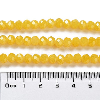Baking Paint Imitation Jade Glass Bead Strands DGLA-A034-J6MM-A30-1