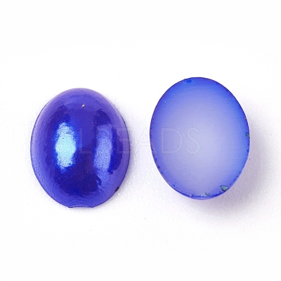 ABS Plastic Imitation Pearl Cabochons SACR-R755-8x6mm-Z37-1