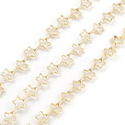 Brass Hollow Out Star Link Chains CHC-M025-51G-1
