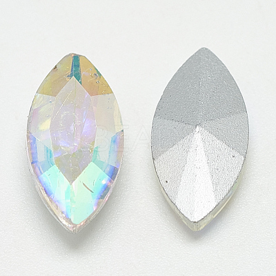 Pointed Back Glass Rhinestone Cabochons RGLA-T083-5x10mm-05-1