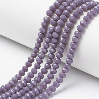 Opaque Solid Color Glass Beads Strands EGLA-A034-P8mm-D11-1