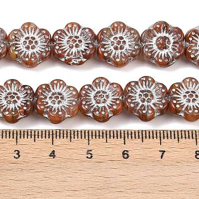 Czech Pressed Glass Beads GLAA-I061-32B-1