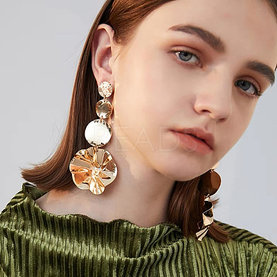 8 Pair Brass Stud Earring Findings KK-BC0013-07-1
