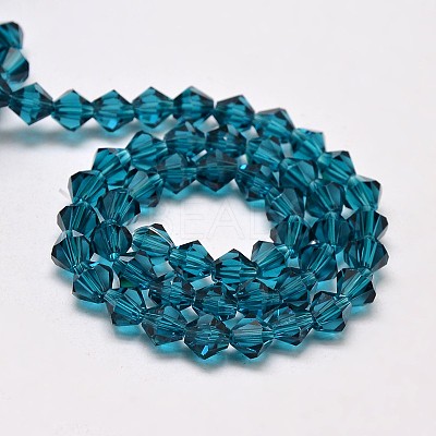 Imitate Austrian Crystal Bicone Glass Beads Strands X-GLAA-F029-4x4mm-01-1