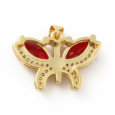 Brass Micro Pave Cubic Zirconia Pendants KK-B059-34G-B-1