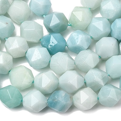 Natural Flower Amazonite Beads Strands G-Z119-A09-03-1