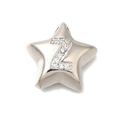 Rack Plating Brass Micro Pave Cubic Zirconia Pendants KK-I722-05P-Z-1