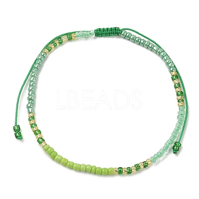 Glass Seed Braided Bead Bracelets BJEW-JB09610-1