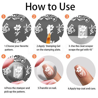 Stainless Steel DIY Nail Art Templates MRMJ-WH0092-045-1