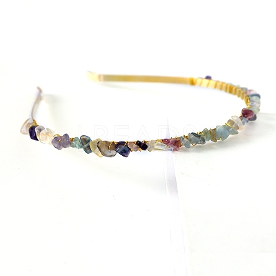 Natural Fluorite Hair Bands PW-WGC1C33-08-1