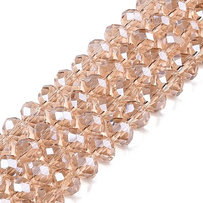 Electroplate Glass Beads Strands X-EGLA-A044-T8mm-A20-1