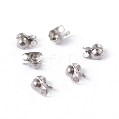 Tarnish Resistant 304 Stainless Steel Smooth Surface Bead Tips STAS-G170-02P-1