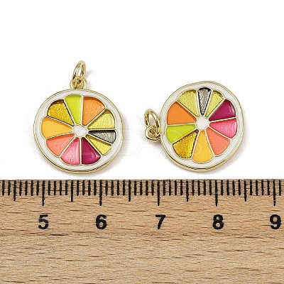 Brass Enamel Pendants KK-H072-14G-05-1