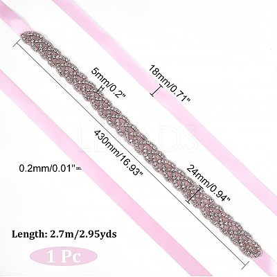 Polyester Bridal Belts DIY-WH0043-02B-1