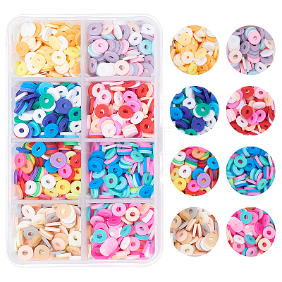 Handmade Polymer Clay Beads Strands CLAY-AR0001-03-1