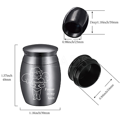Stainless Steel Cremation Urn AJEW-CN0001-91E-1