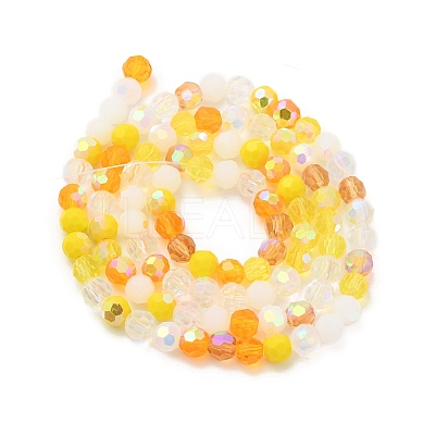 Electroplate Glass Beads Strands X1-EGLA-P048-A07-1