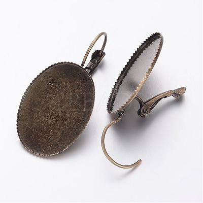 Brass Leverback Earring Findings KK-A024-AB-1