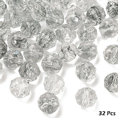 Crackle Transparent Glass Beads Strands GLAA-YW0005-73A-1