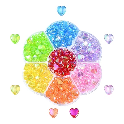 7 Colors Transparent Acrylic Beads OACR-YW0001-95-1