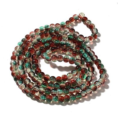 Crackle Glass Beads Strands CCG-C002-6mm-04-1