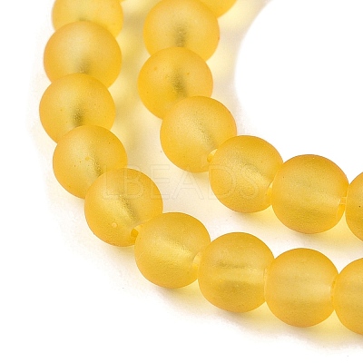 Baking Paint Transparent Glass Bead Strands GLAA-S031-4mm-11-1
