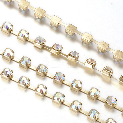 Iron Rhinestone Strass Chains CHC-T002-SS10-02C-1-1