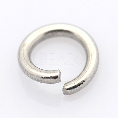 Tarnish Resistant 304 Stainless Steel Open Jump Rings X-STAS-E066-08-6mm-1