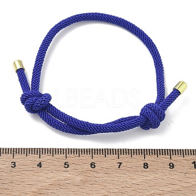 Adjustable Nylon Round Milan Cord Slider Bracelet Making FB-H001-01G-12-1