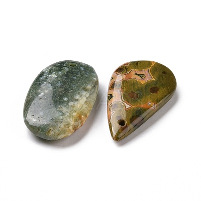 Natural Ocean Jasper Pendants G-G694-M-06-1