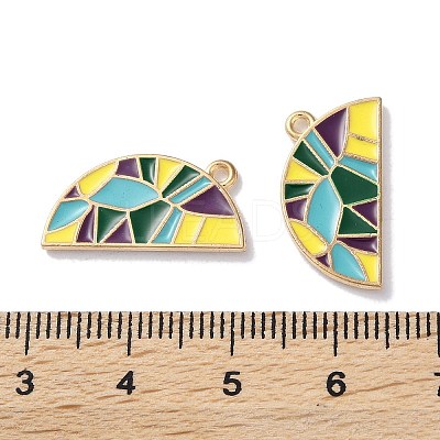 Alloy Enamel Pendants ENAM-O001-11G-G-1