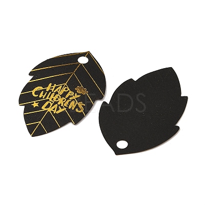 100Pcs Gold Stamping Paper Printed Gift Tags CDIS-H007-14B-1