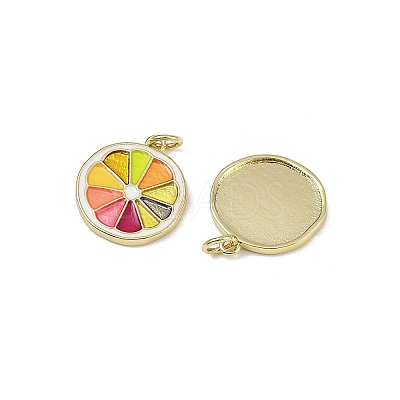 Brass Enamel Pendants KK-H072-14G-05-1