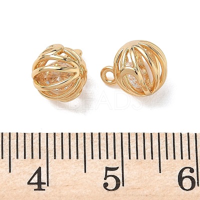 Brass Micro Pave Clear Cubic Zirconia Pendants KK-D261-01G-11-1