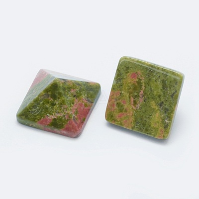 Natural Unakite Cabochons G-G759-Y14-1