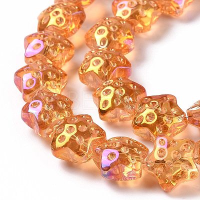 Transparent Electroplate Glass Beads Strands LS-GLAA-C025-01J-1