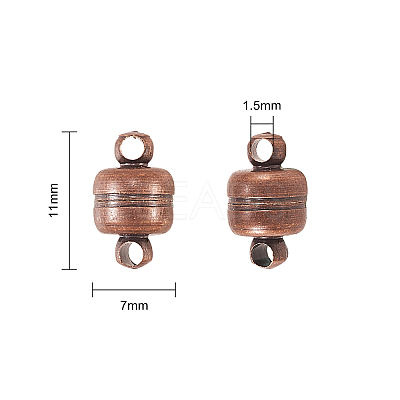 30 Set 6 Colors Brass Magnetic Clasps KK-CJ0001-63-1