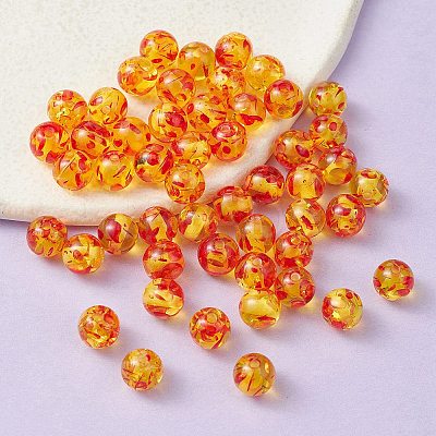 Resin Imitation Amber Beads RESI-YW0001-49-1
