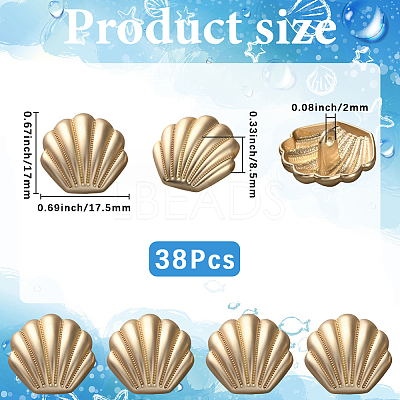 38Pcs 1-Hole Alloy Buttons BUTT-CY0001-20MLG-1